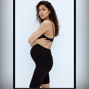 H&M Black Athletic Maternity Shorts